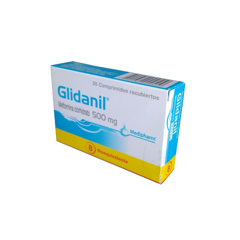 Glidanil 500 mg. 30 comprimidos recubiertos