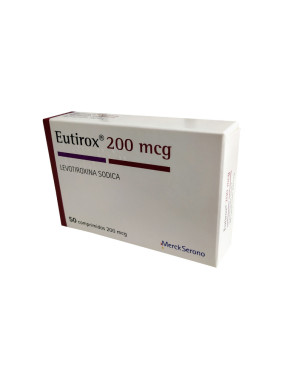 Eutirox 200 mcg x 50 comprimidos   VENCE 08/2026   STOCK 1