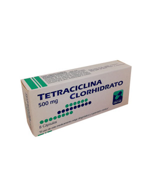 Tetraciclina 500 mg x 8 cáps