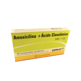 Amoxicilina+Ácido Clavulánico 500/125 mg x 20 (opko)