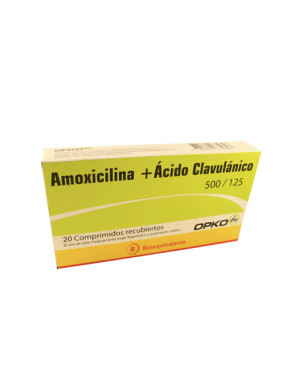 Amoxicilina+Ácido Clavulánico 500/125 mg x 20 (opko)