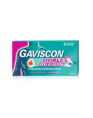 Gaviscon doble acción masticables x 8 comp