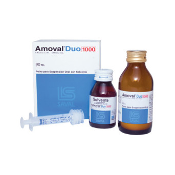 Amoval Duo Jarabe 1000mg/5ml 90 ml Saval