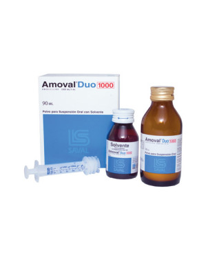 Amoval Duo Jarabe 1000mg/5ml 90 ml Saval