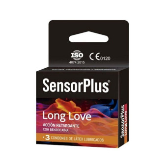 Sensor Plus Preservativo Long Love 3 Unidades