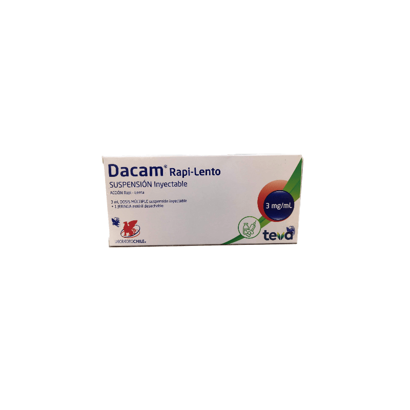 Dacam Rapi Lento inyectable 18 mg/3 mL Dosis multiple + 1 jeringa