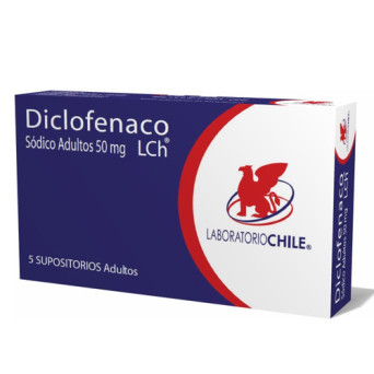 Diclofenaco adulto supositorios 50 mg x 5 Un.