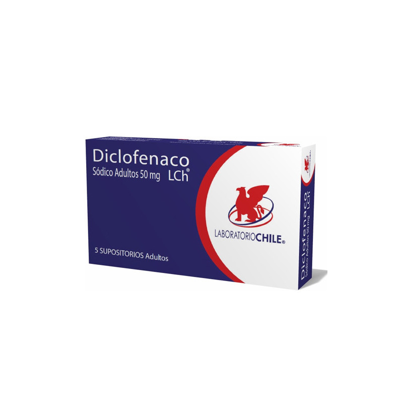 Diclofenaco adulto supositorios 50 mg x 5 Un.