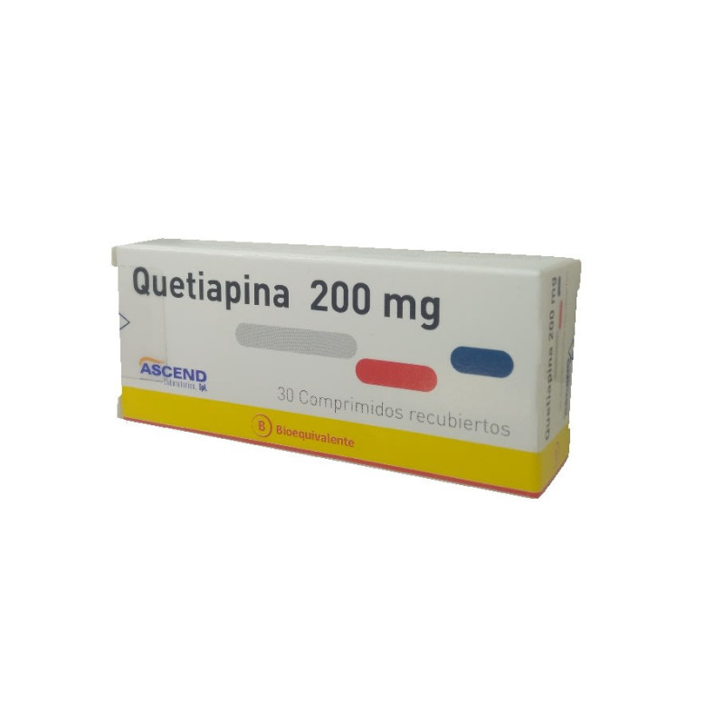 Quetiapina 200 mg 30 comprimidos