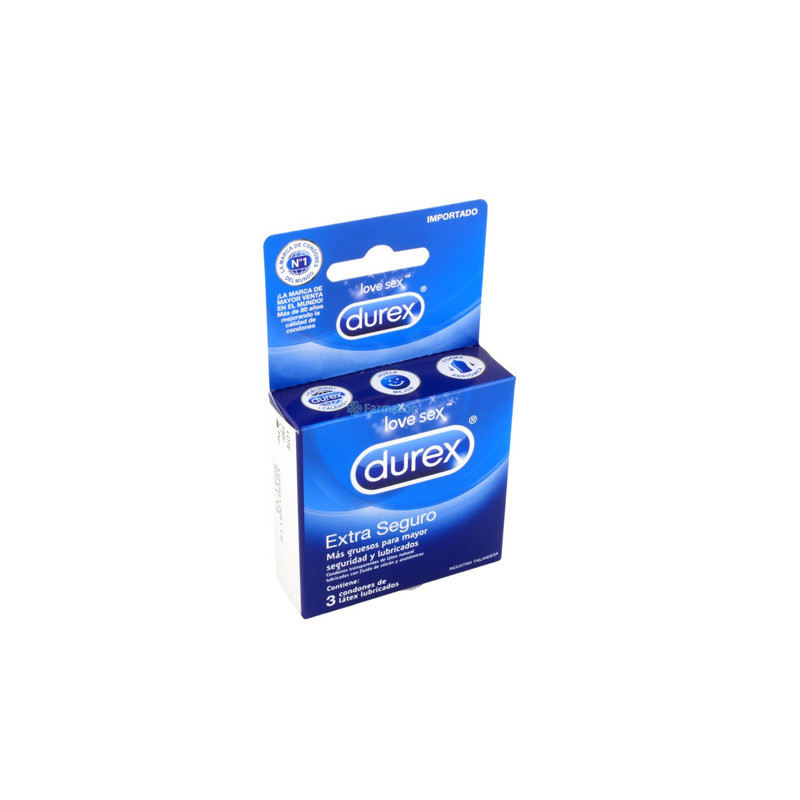 Durex Preservativo Extra Seguro x 3