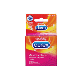Durex Preservativo Máximo Placer x 3