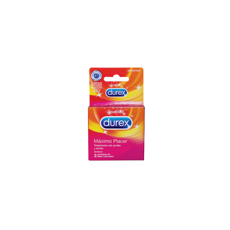 Durex Preservativo Máximo Placer x 3