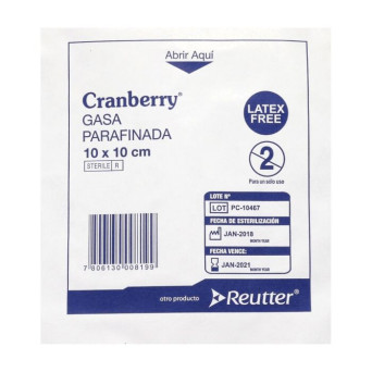 Gasa Parafinada Aposito 10 x 10 cm 1 unidad Reutter