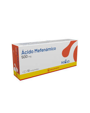 Ácido Mefenámico 500 mg. 10 comp. Milab
