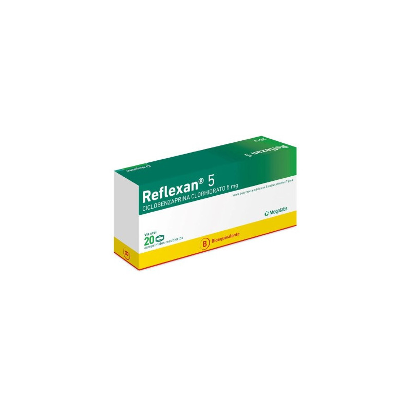 Reflexan 5 mg 20 comprimidos