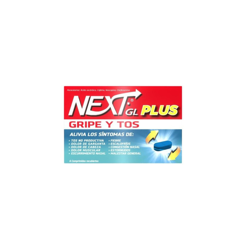 Next Gl Plus Gripe Y Tos 12 Comp. Recuebiertos